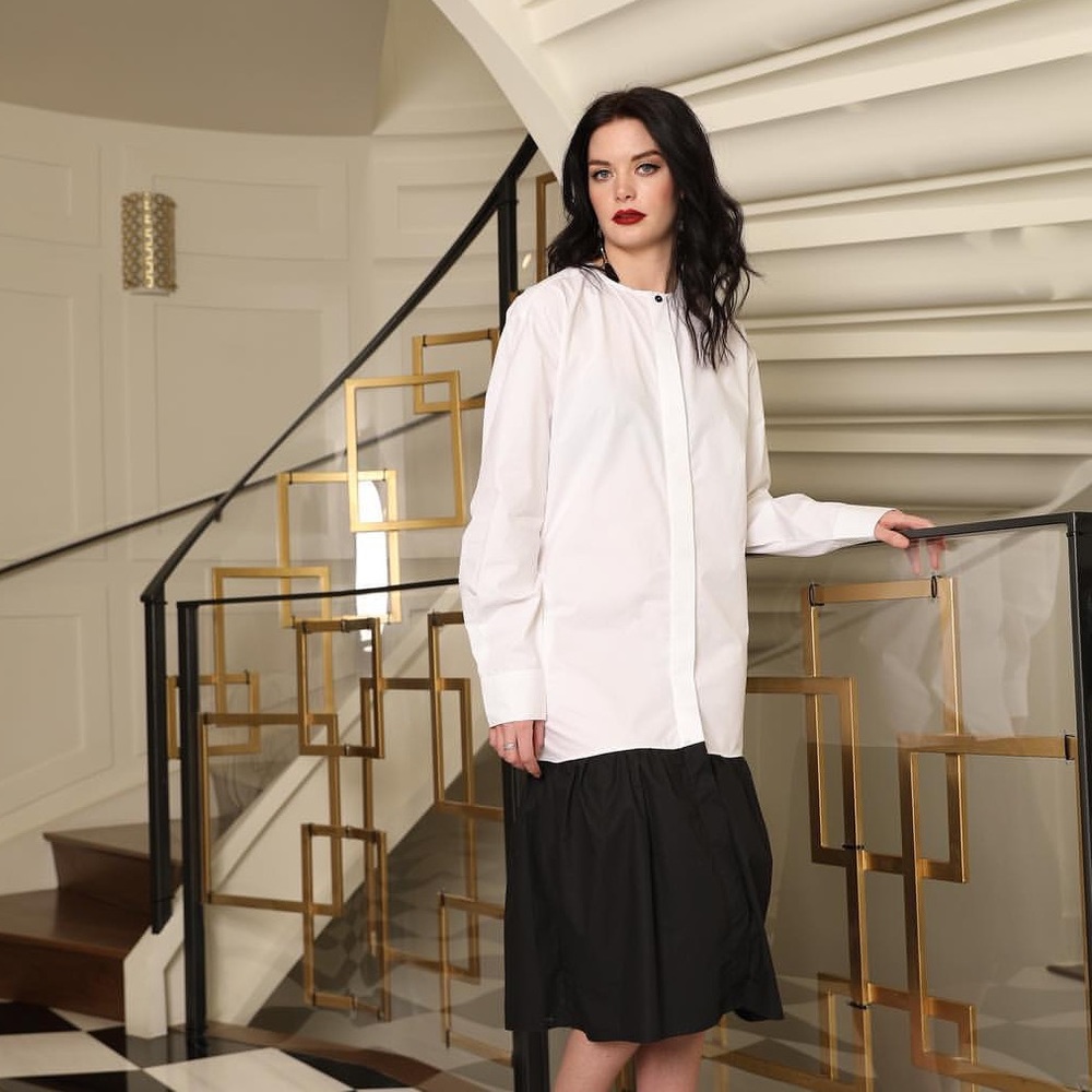Morelle Los Angeles Black & White Shirt Dress S
